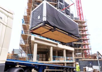 external view of offsite modular unit being site erected 